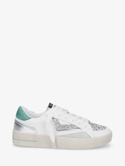 Sneakers en simili à détail pailleté - Argent - 1