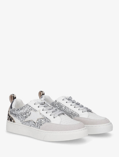 Sneakers plates étoile stylisé - Argent - 4