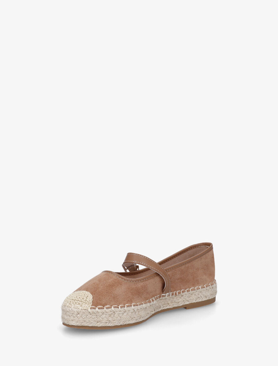Espadrilles plates en suédine - Camel - 3