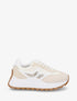 Sneakers à plateforme et détail pailleté - Beige - 1