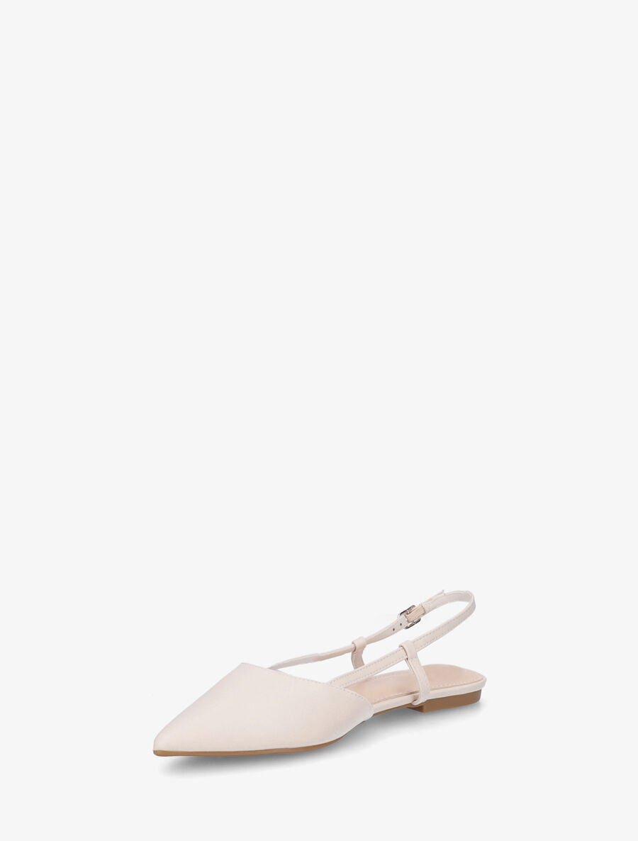 Ballerines ouvertes à bouts pointus en simili - Beige - 3