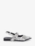Ballerines python ouvertes à boucles et bout pointu - Gris - 1