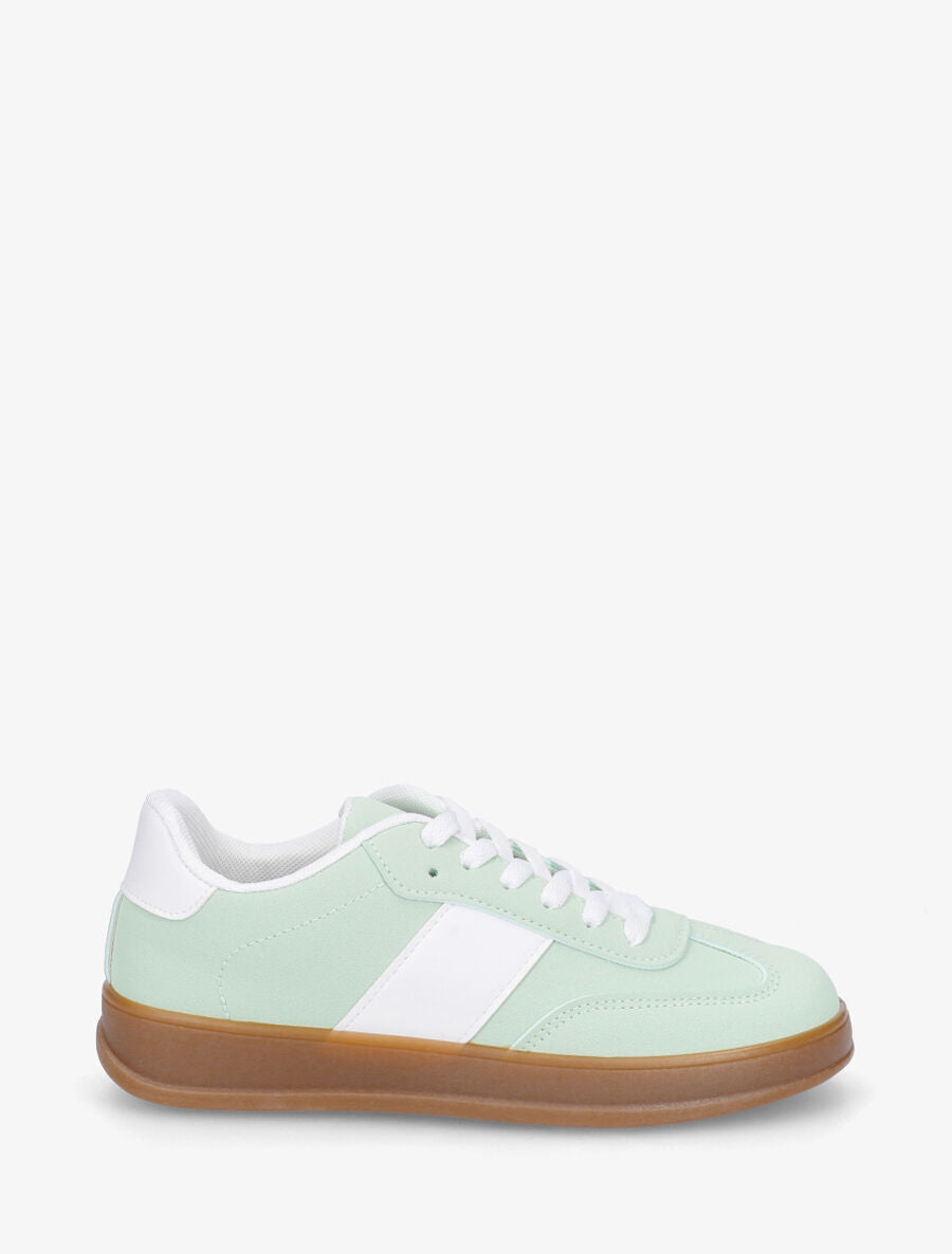 Baskets classiques en simili - Vert clair - 1
