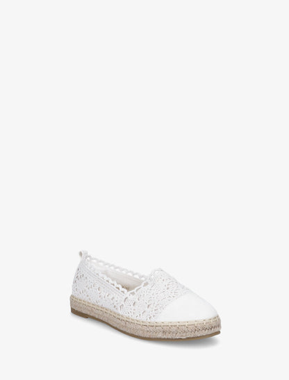Espadrilles en tissu et suédine - Blanc - 2