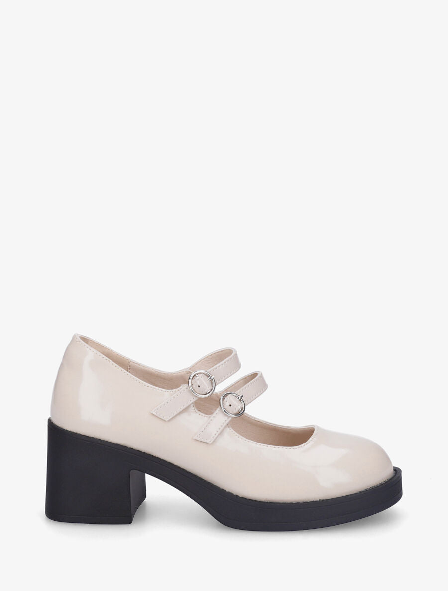 Babies en simili à double brides - Beige - 1
