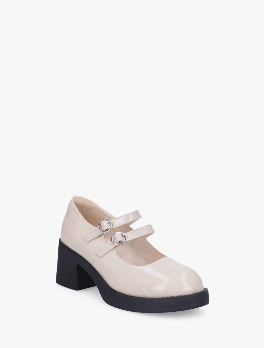 Babies en simili à double brides - Beige - 2