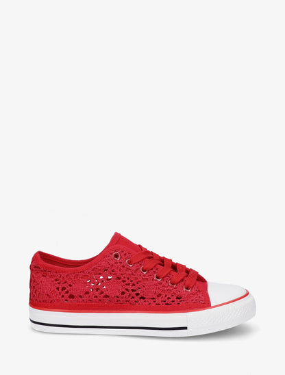 Baskets en crochet - Rouge - 1