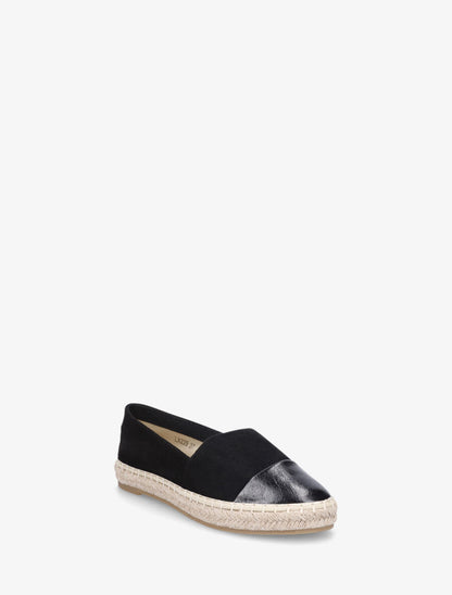Espadrilles en suédine et simili - Noir - 2