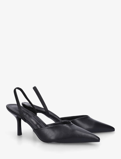 Escarpins à bouts pointus et bride élastiquée - Noir - 4