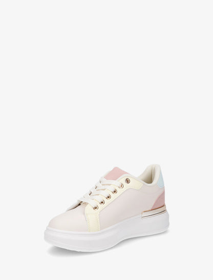 Sneakers à empiècement métallique - Beige - 3