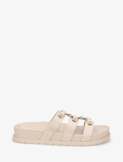 Claquettes cloutées style spartiates - Beige - 1