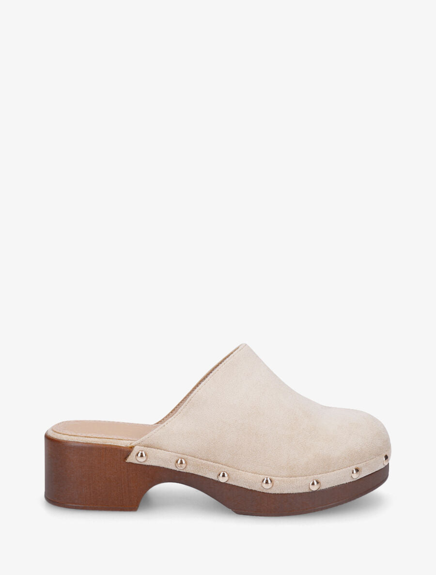 Sabots en suédine - Beige - 5