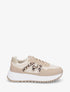 Baskets à empiècement zigzag et paillettes - Beige - 5