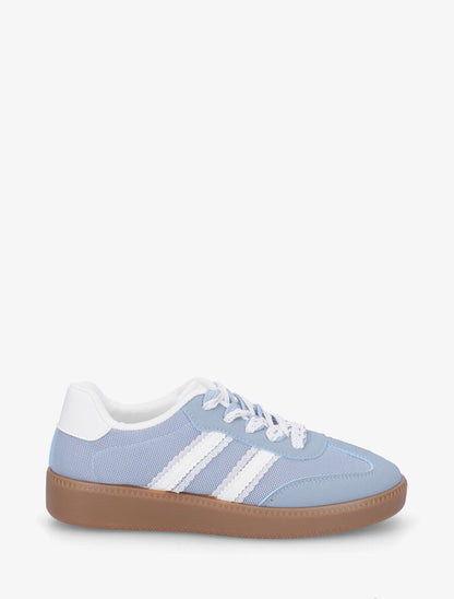 Sneakers en mesh et semelle en caoutchouc - Bleu - 5