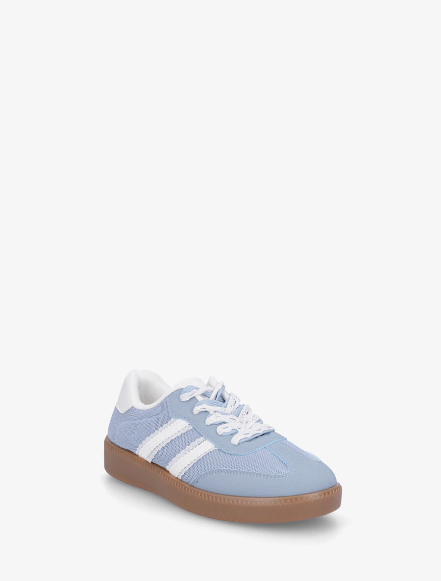 Sneakers en mesh et semelle en caoutchouc - Bleu - 2
