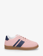 Sneakers color block à bandes contrastantes - Rose - 1