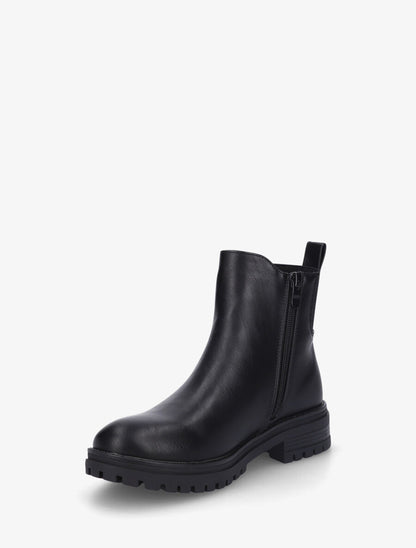 Bottines élastiquées en simili - Noir - 3
