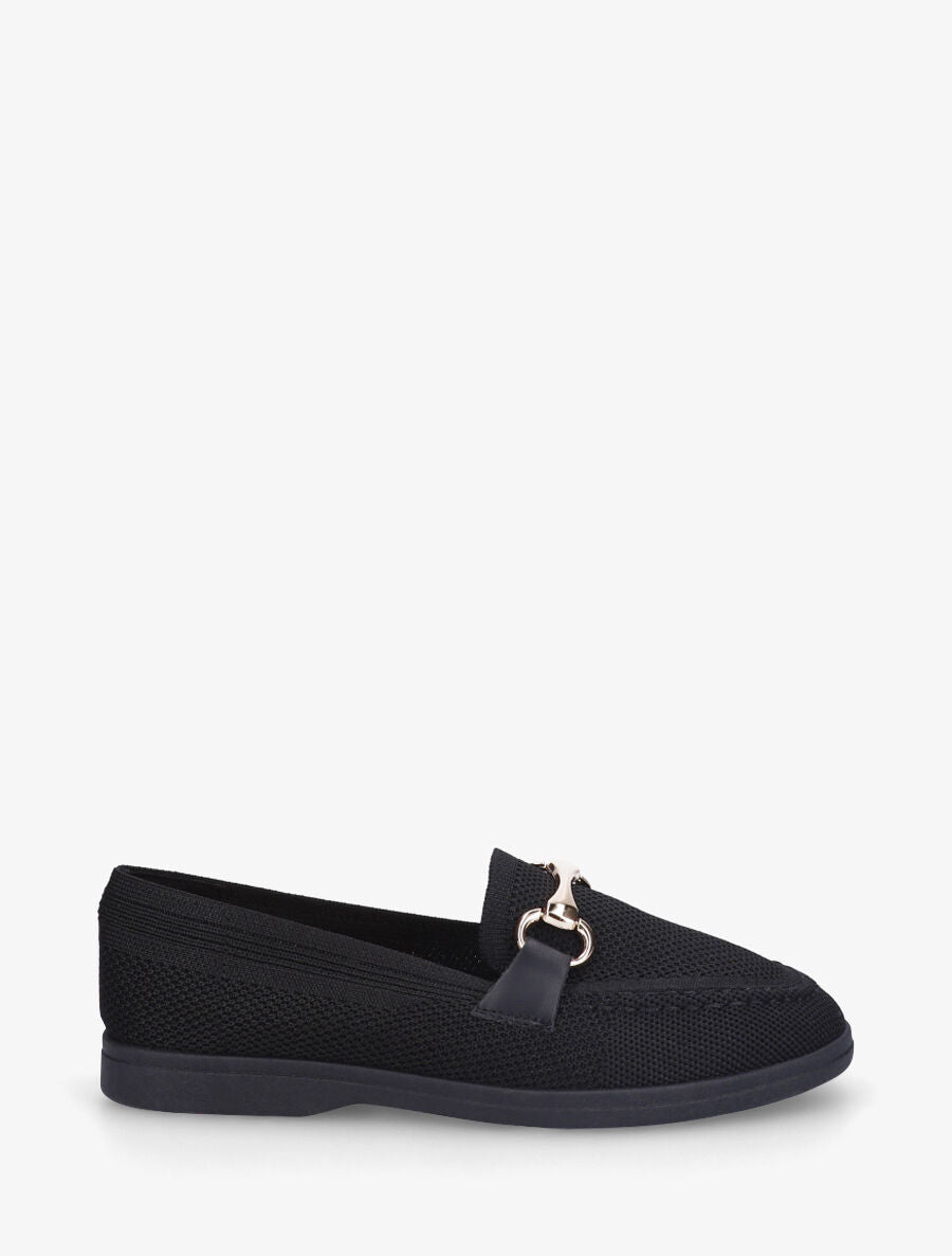 Mocassins souples en maille - Noir - 1