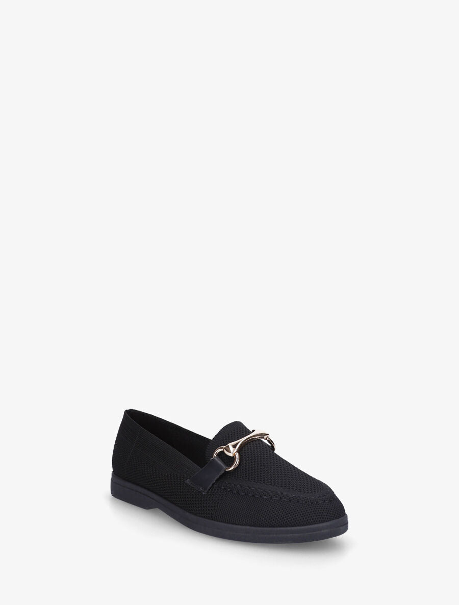 Mocassins souples en maille - Noir - 2