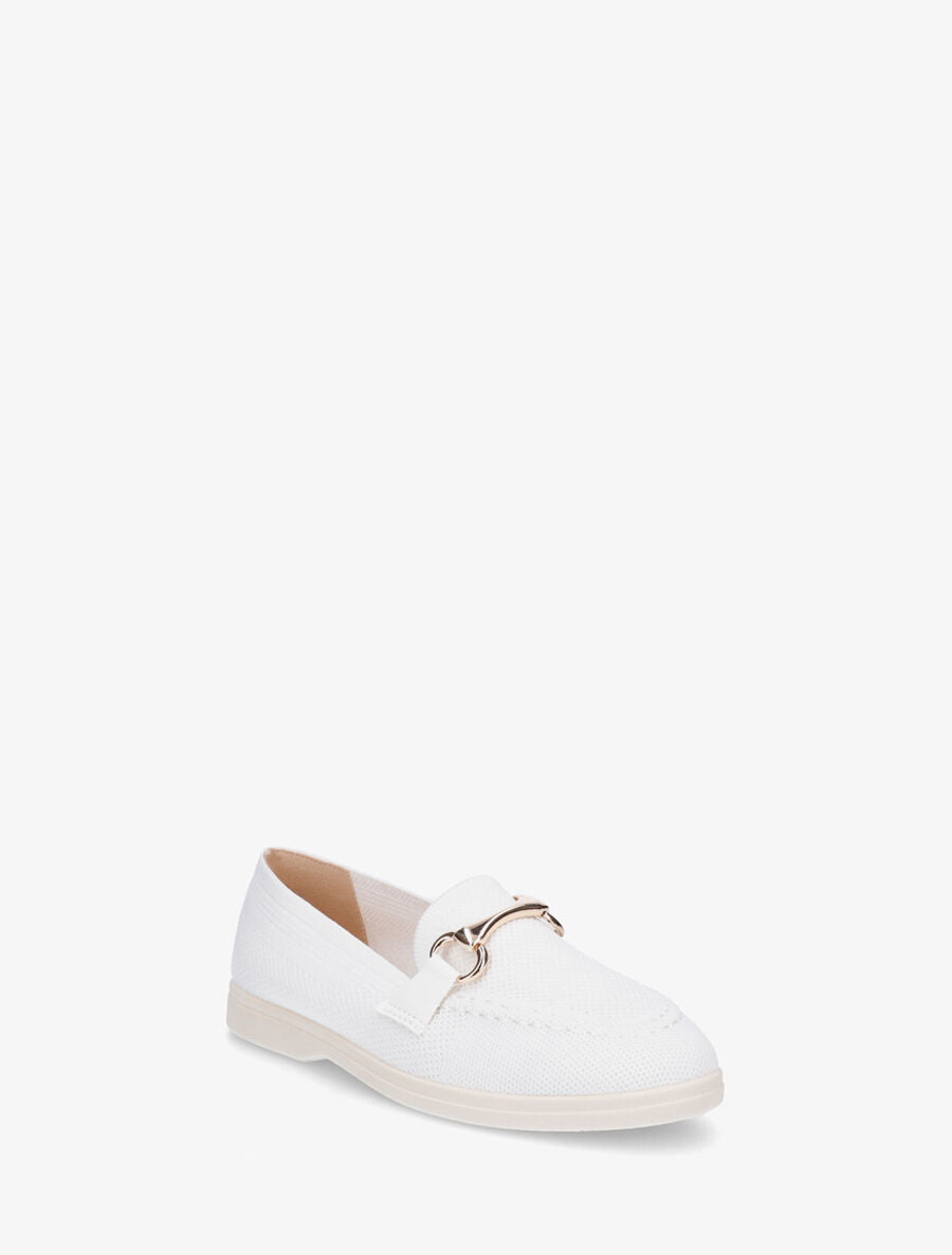 Mocassins souples en maille - Blanc - 2