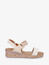 Sandales compensées bimatière - Beige - 5