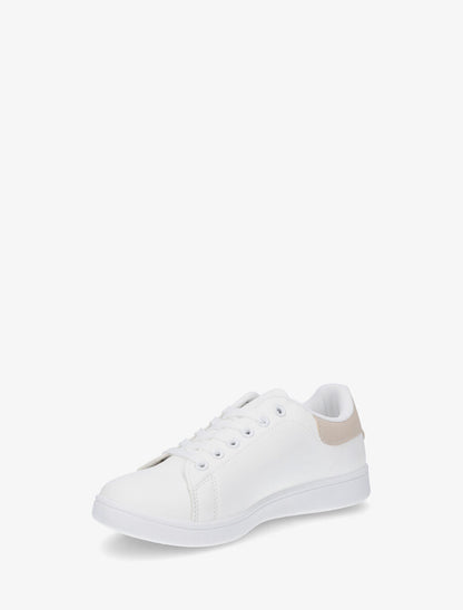 Sneakers classiques en simili - Beige - 3