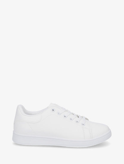 Sneakers classiques en simili - Blanc - 5