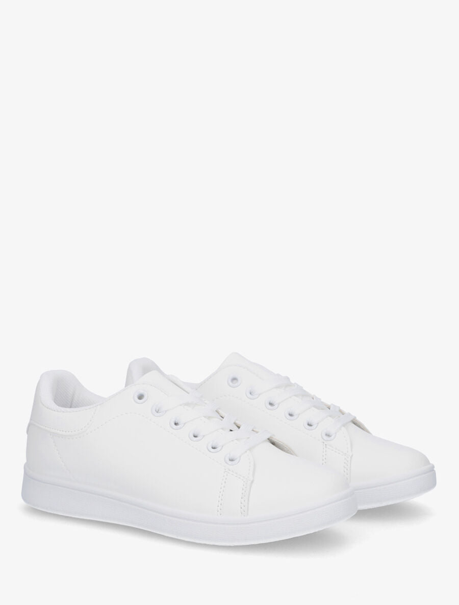 Sneakers classiques en simili - Blanc - 4