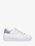 Sneakers plates à motif damier - Bleu - 1