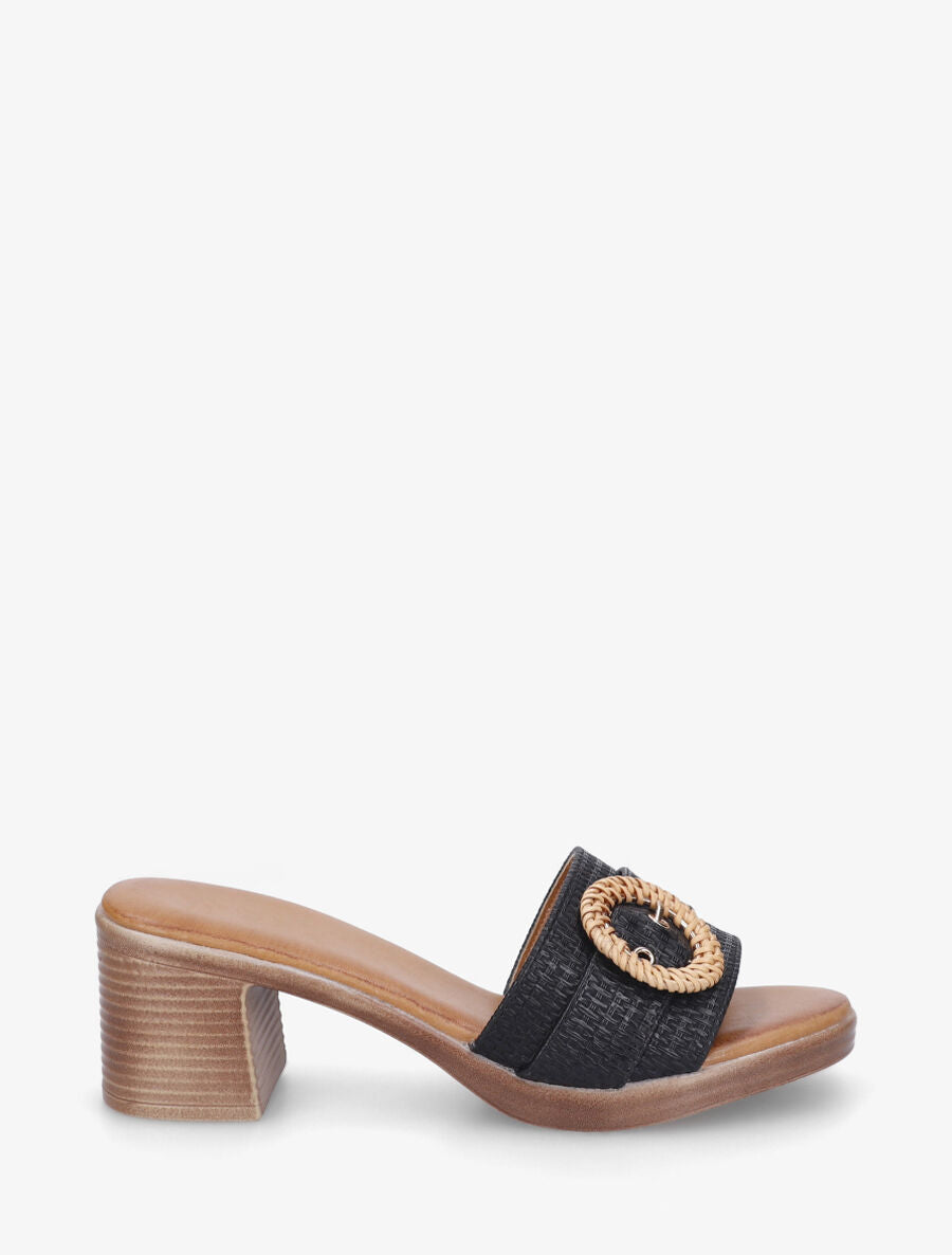 Mules à ganse effet panier d&