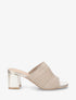 Mules à ganse en tissu - Or - 1