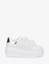 Sneakers à motif ajouré et contrefort nacré - Argent - 1