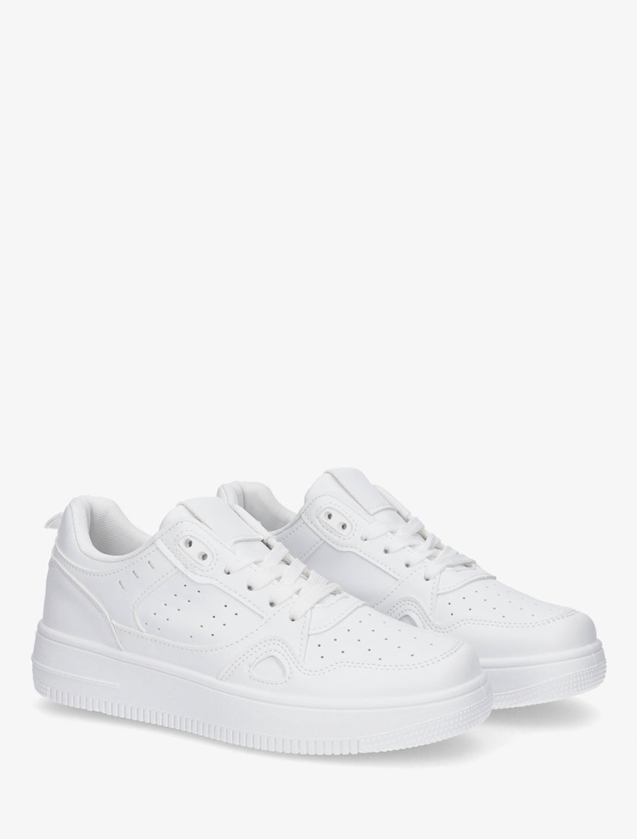Baskets en simili classique - Blanc - 4