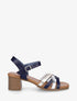 Sandales à brides entrelacées - Marine - 1