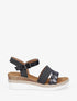 Sandales irisées à talon compensé - Noir - 5