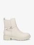 Bottines unies en simili - Beige - 1