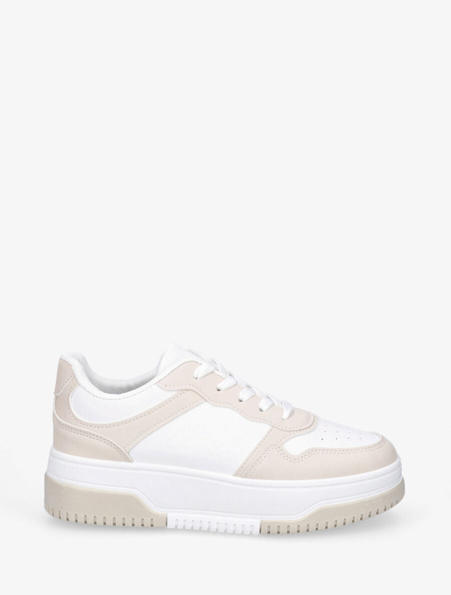 Baskets classiques en simili - Beige - 1
