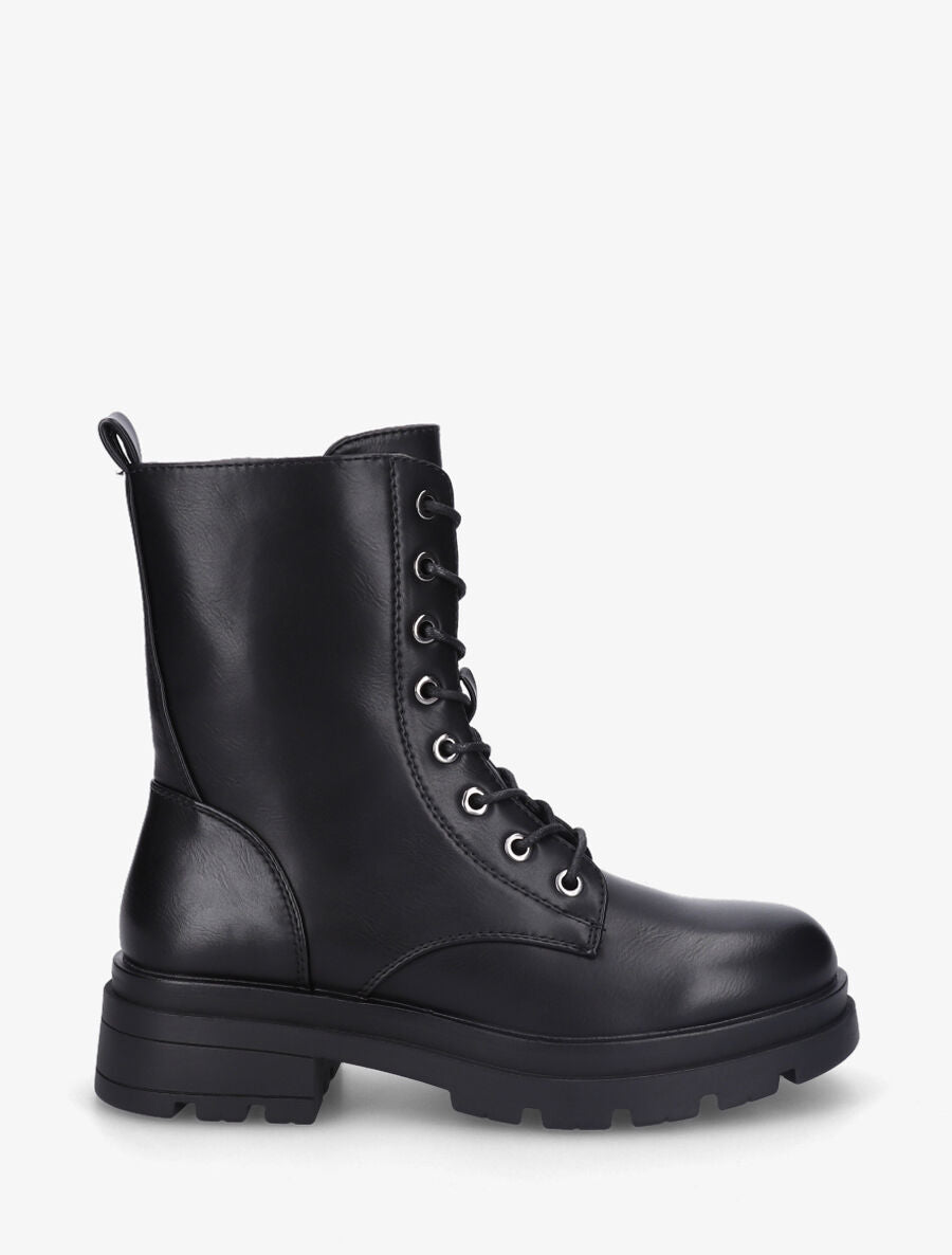 Bottines montantes à lacets - Noir - 5