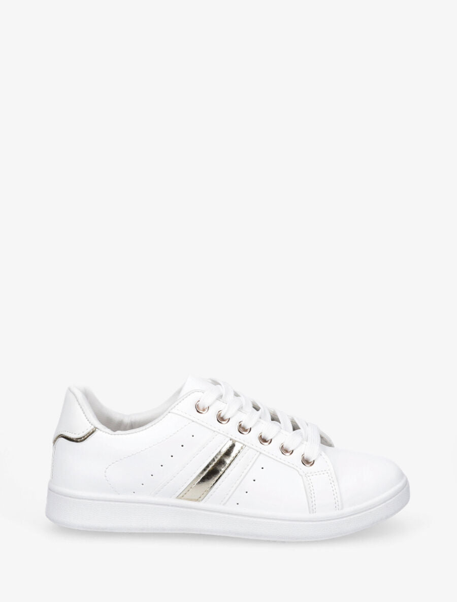 Baskets classiques à bandes colorées et irisées - Blanc - 5