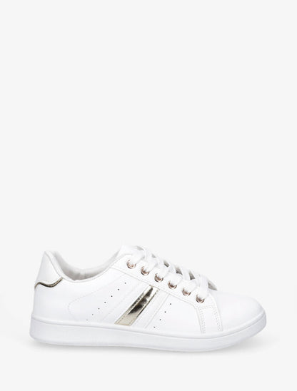 Baskets classiques à bandes colorées et irisées - Blanc - 5