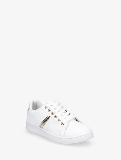 Baskets classiques à bandes colorées et irisées - Blanc - 2