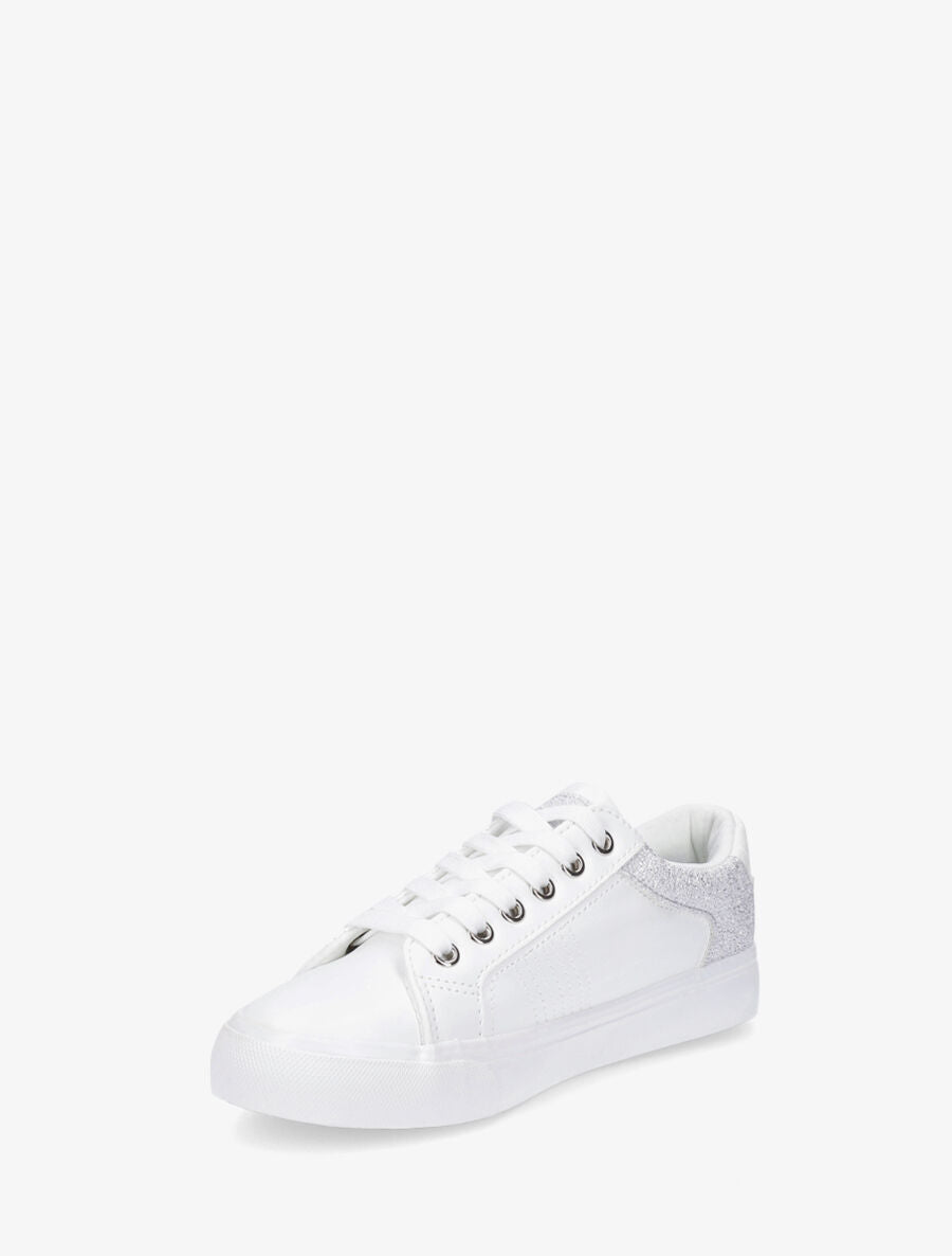 Sneakers en simili à flocage - Argent - 3