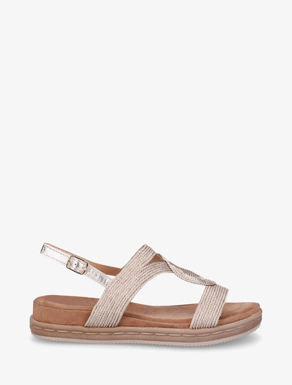 Nu-pieds style corde - Rose gold - 5