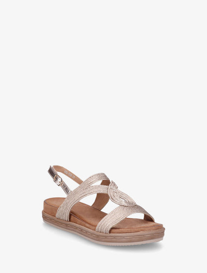 Nu-pieds style corde - Rose gold - 2