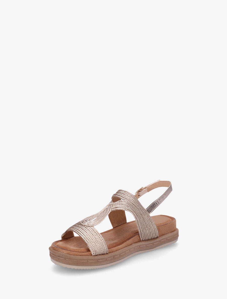 Nu-pieds style corde - Rose gold - 3