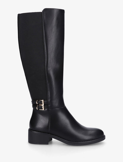 Bottes élastiquées à double boucles - Noir - 1