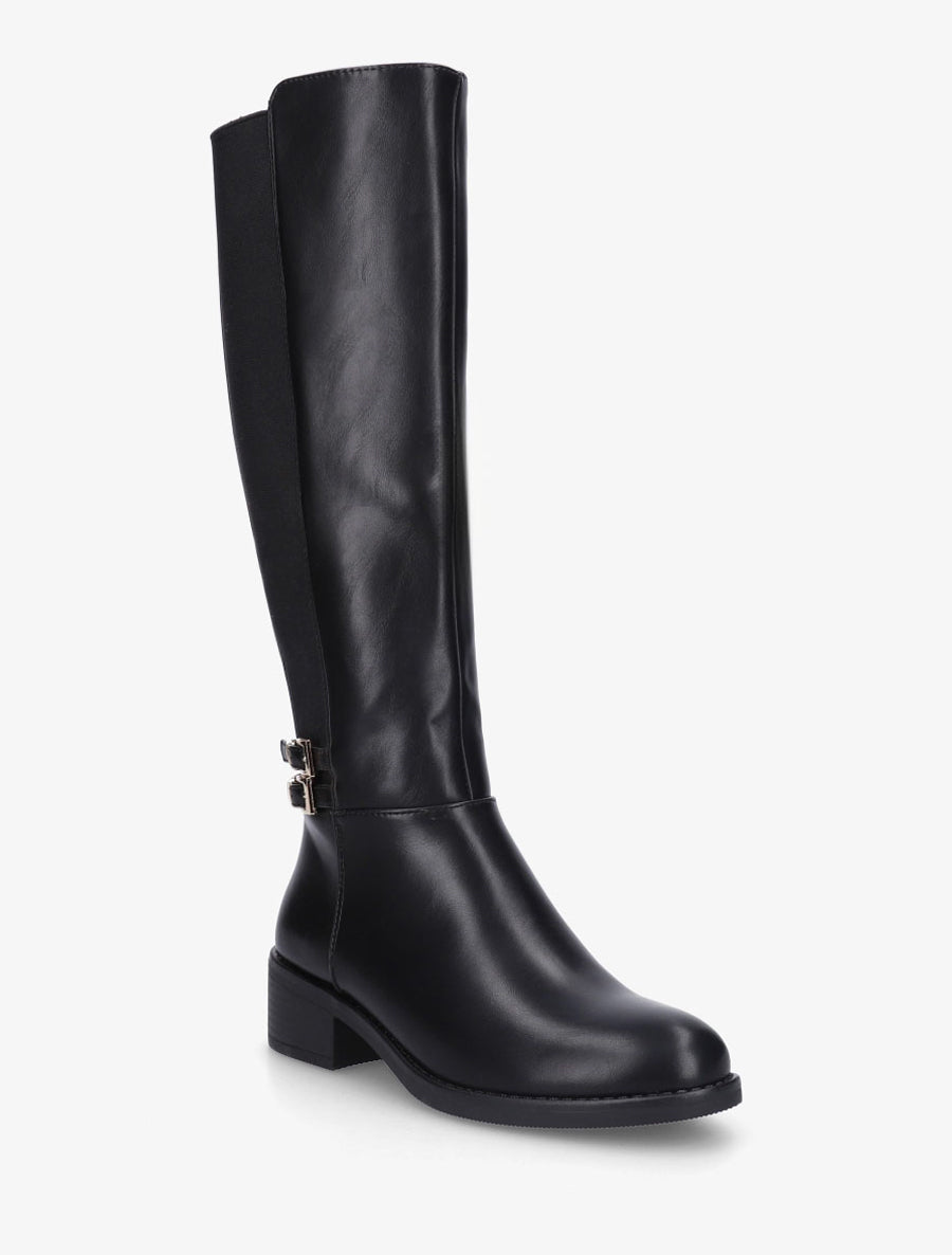 Bottes élastiquées à double boucles - Noir - 2