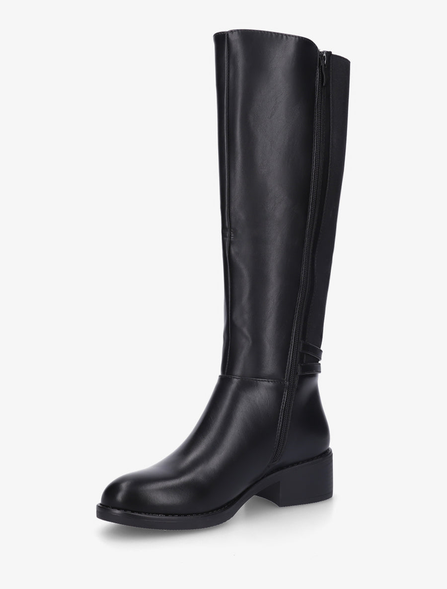 Bottes élastiquées à double boucles - Noir - 3