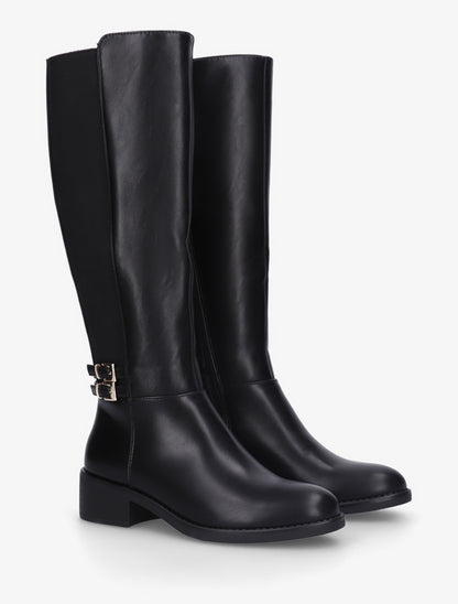 Bottes élastiquées à double boucles - Noir - 4