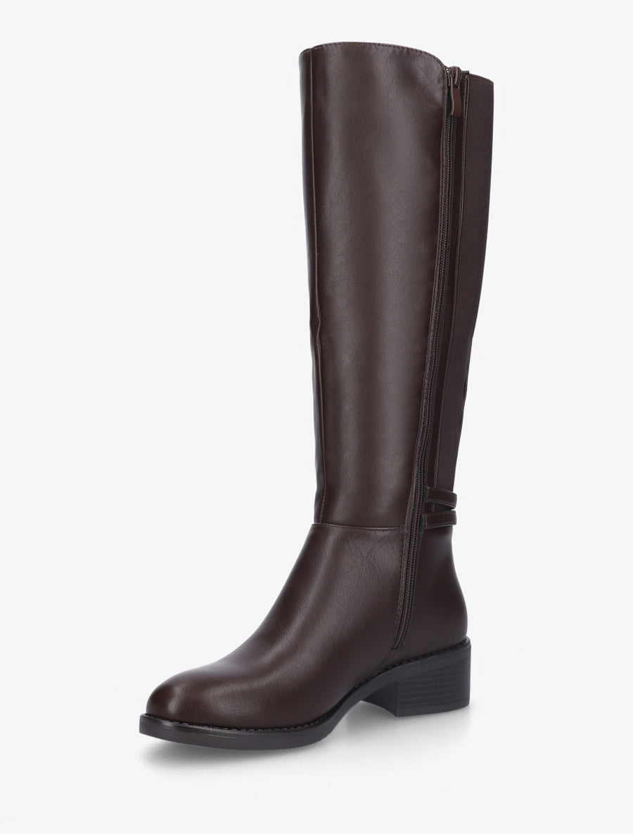 Bottes élastiquées à double boucles - Marron - 3